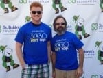Sean Moody (left) and Jonathan Ham (right) shaved their heads in support of St. Baldrick’s Foundation.