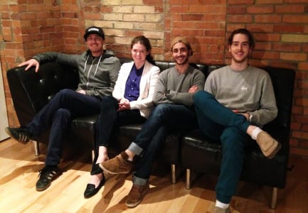 ASTOUND Group Brand Team from left to right: Paul Eizerman, creative team lead; Kristen Brophy, brand lead designer / brand manager; Sean Karoonian, principal / brand director; Caelin Williams, brand designer