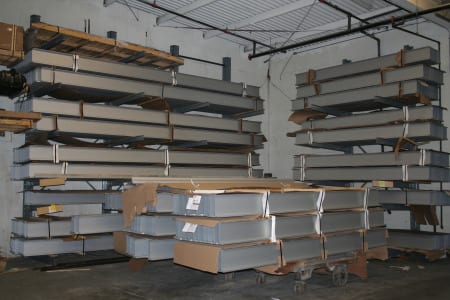 Initially used as structural beams, exposed aluminum extrusions can be used as a design element. Photo Credit: Highmark TechSystems