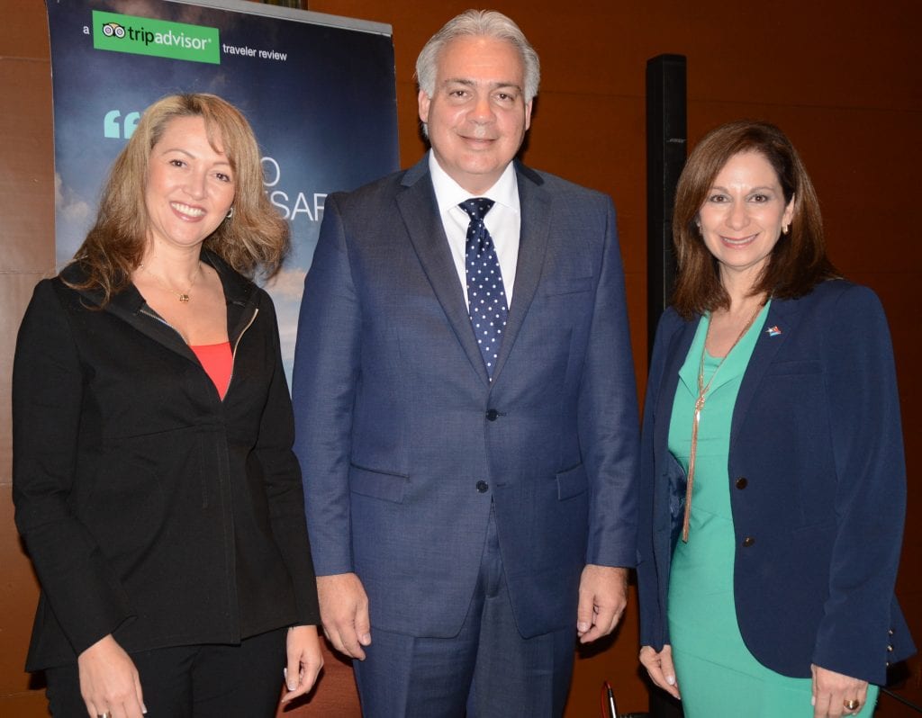 (Left to right) Paula Cortes, president, Tourism and Travel Association ANATO; Milton Segarra, president & CEO, Meet Puerto Rico; and Ingrid Rivera, executive director, Puerto Rico Tourism Company.